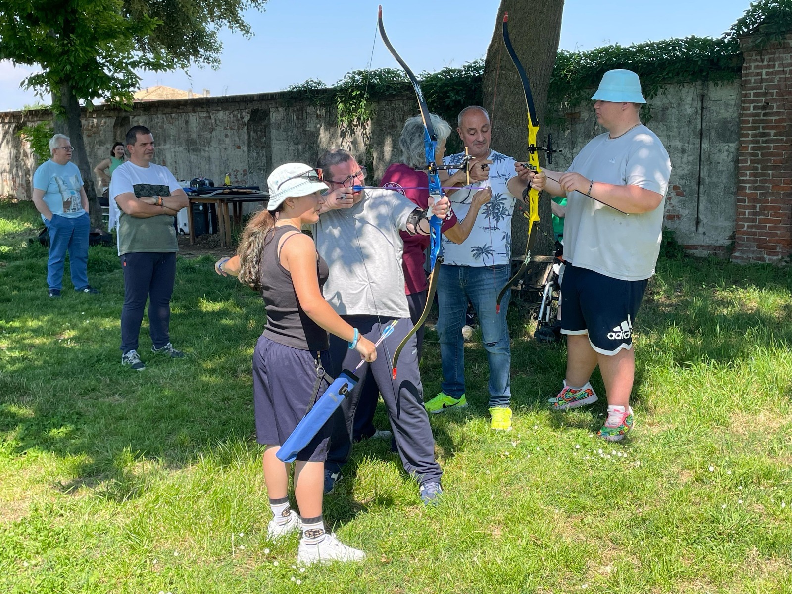 Al parco di Villa Breda con gli “Arcieri del Cedro”