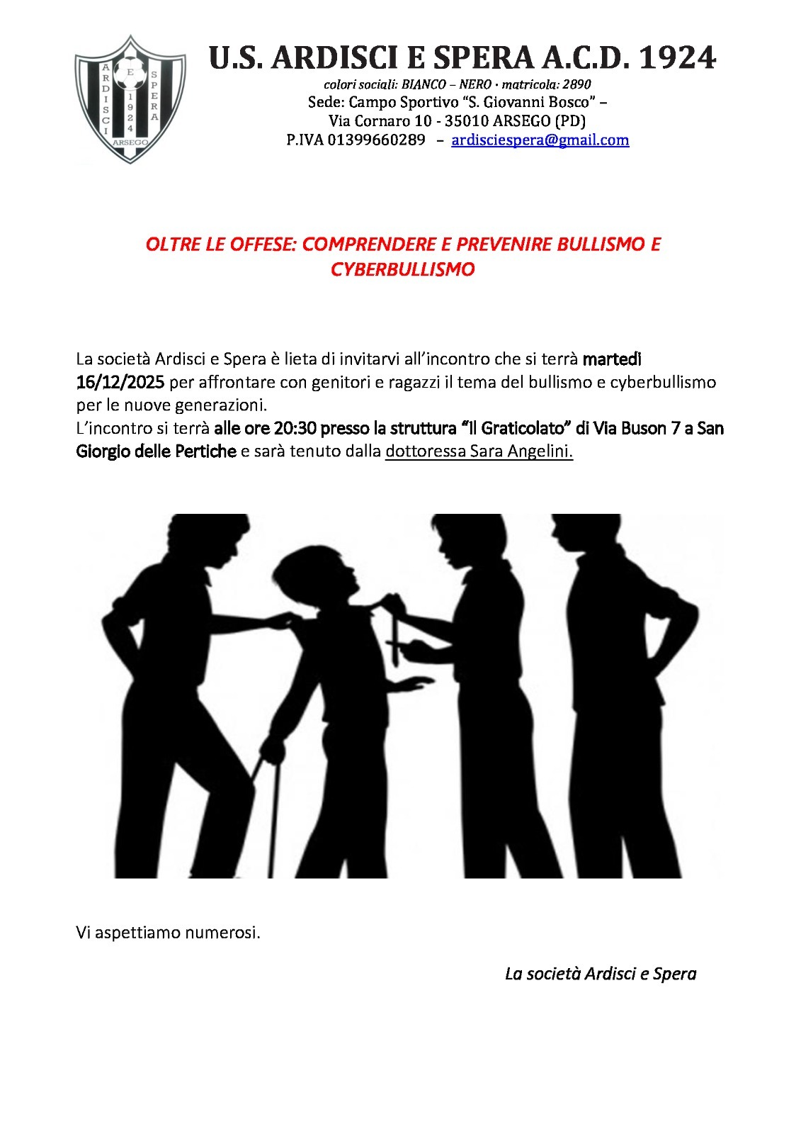 Al Centro Paolo VI si parla di bullismo